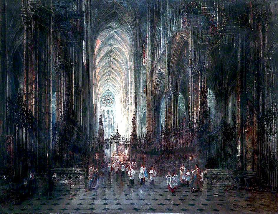 242-Angelo Inganni-interno del duomo